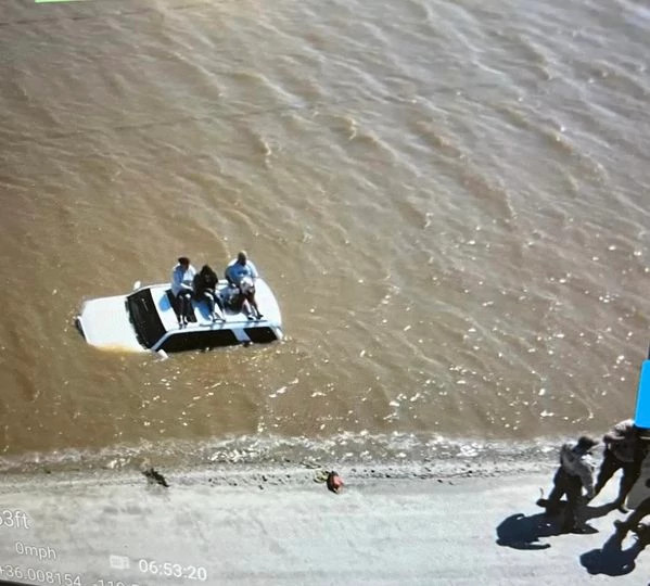 EYE IN THE SKY: TCSO Drone Captures Rescue of Three Stuck on Flooded Waterway